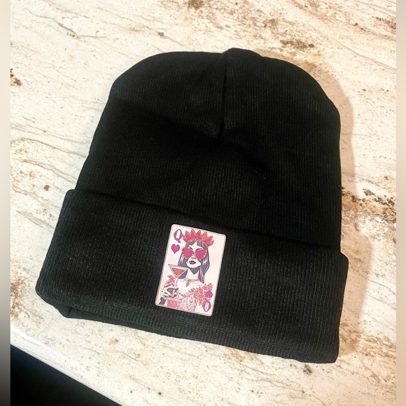 Accessories - QUEEN Ladies Black Beanie